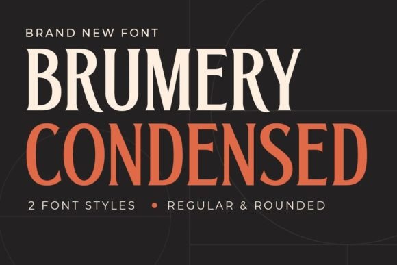 Brumery: A Sleek Condensed Serif Font for Every Project