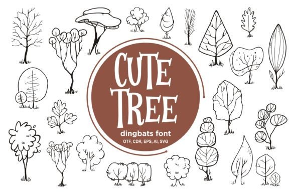 Cute Tree: A Versatile and Adorable Dingbats Font for Creative Projects