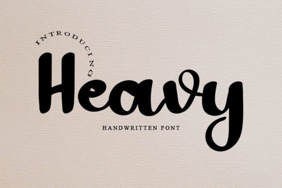 Heavy: A Handwritten Font with Elegance and Charm