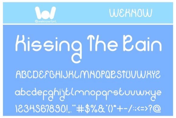 Kissing the Rain: A Modern Calligraphic Font for Creative Expression