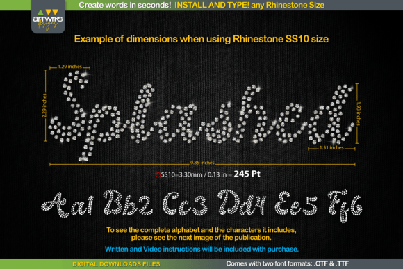 Splashed: A Cool Rhinestone Script Font